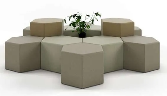 Hexagonal Ottomans